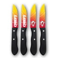 The Sports Vault - NFL 4-Piece Stainless Steak Knife Set, Kansas City Chiefs