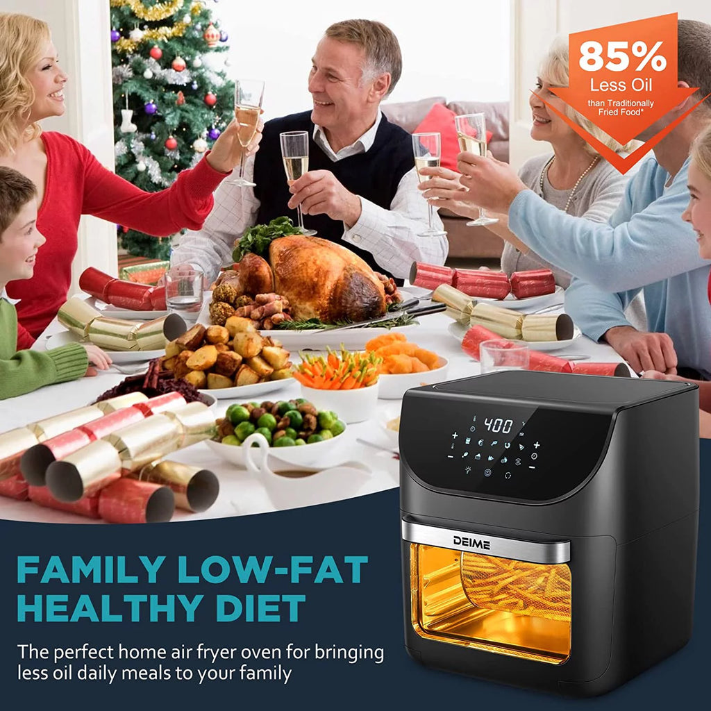 Excellent Air Fryer 12 QT Large Capacity with 10 Presets and LCD Touch Screen D2067