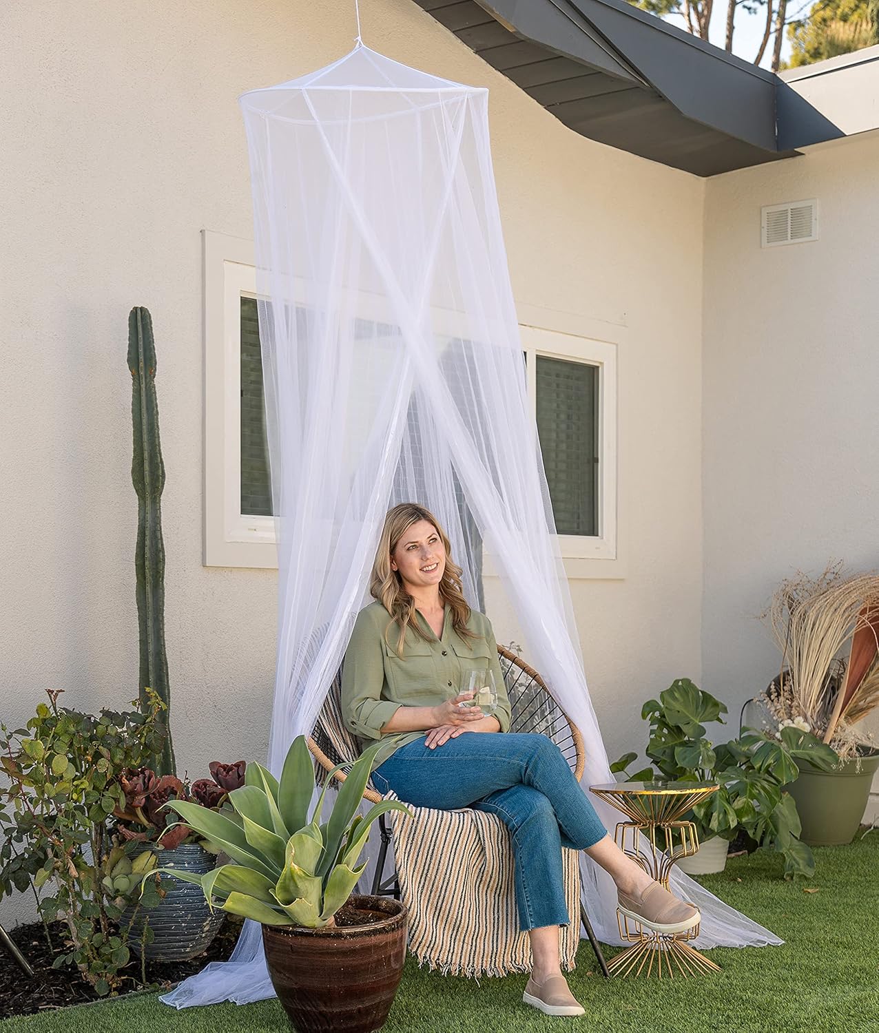 EVEN NATURALS King Size Mosquito Net for Bed, Easy Installation, Machine Washable P272508