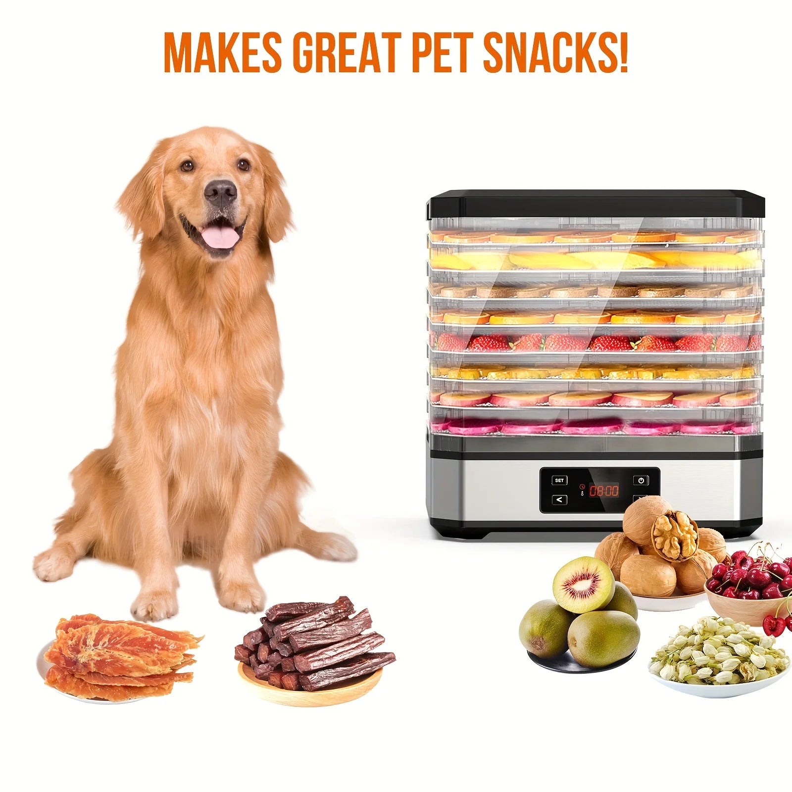 Food Dehydrator Digital Stainless Steel 400W C99739