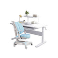 FCD Kids Study Desk with Chair, Wood Ergonomic Multi Function Adjustable Desk and Chair, Drafting Table and Computer Station for Children 5-18