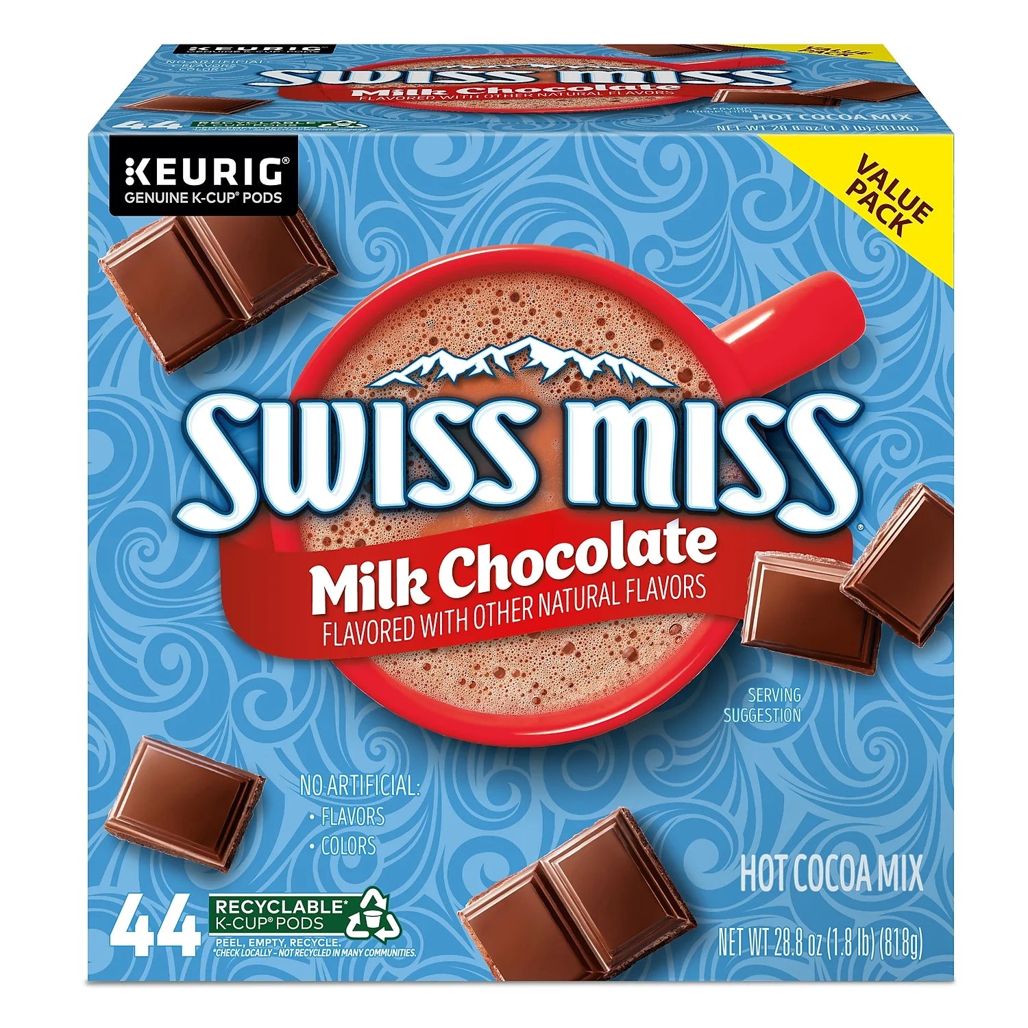 Swiss Miss Milk Chocolate K-Cups 16-pk for Keurig V457