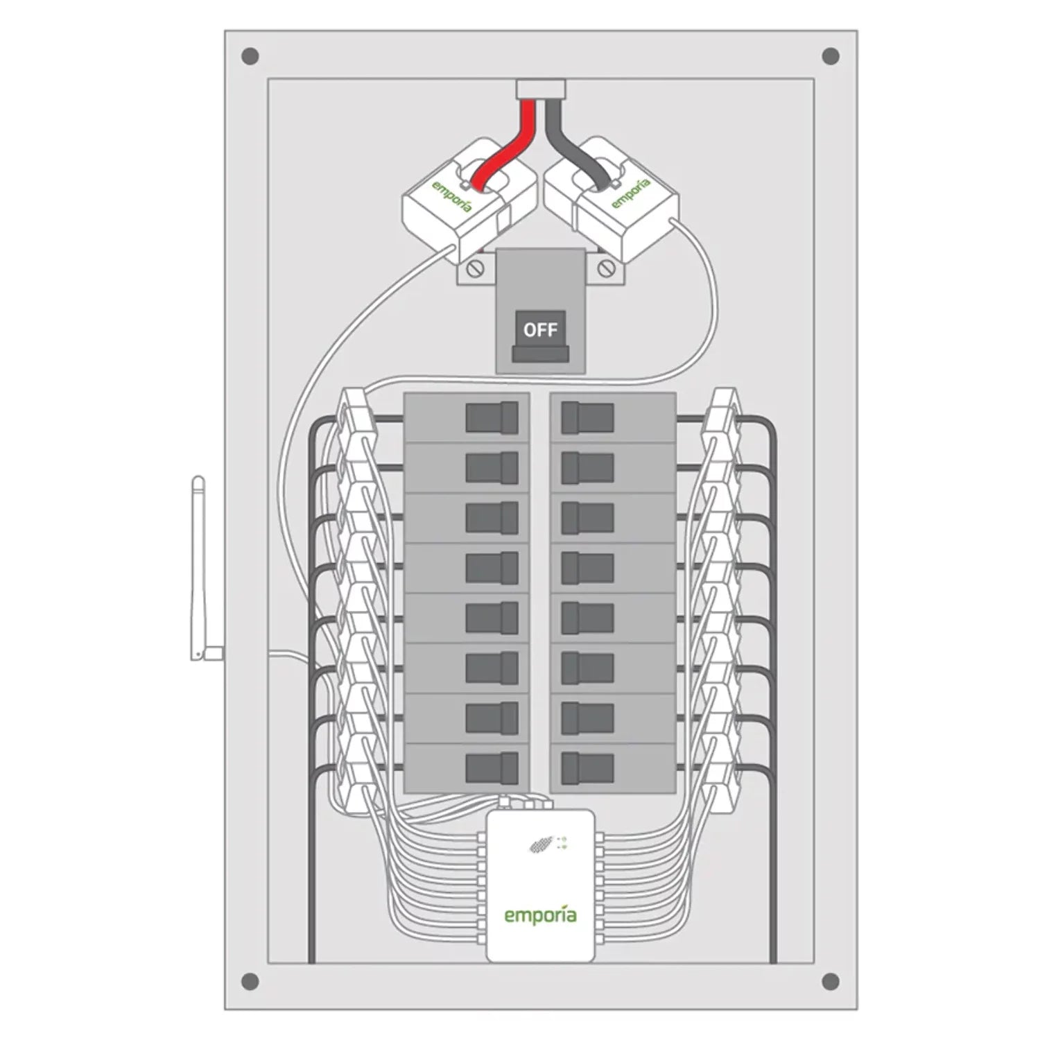 Emporia Smart Home Energy Monitor with 16 Circuit Sensors O929501