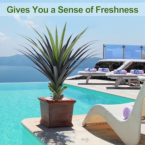 3ft Artificial Spiked Agave Plant, UV Resistant Indoor Outdoor Faux Plant T765
