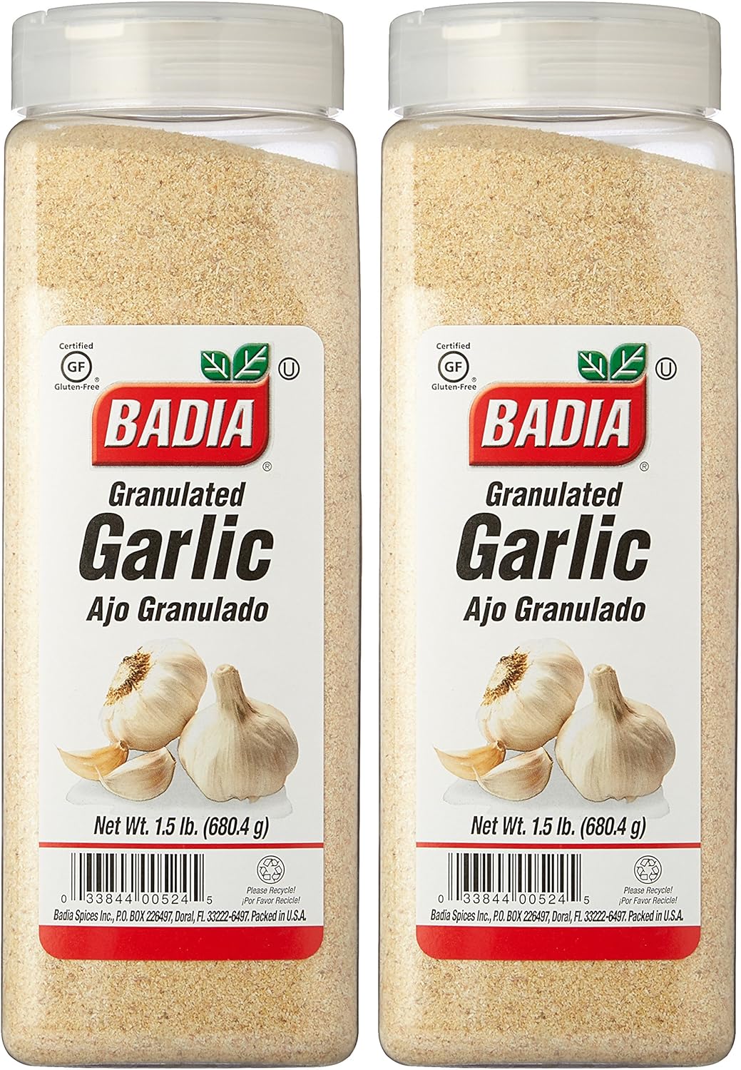 Badia Garlic Granulated 1.5 lbs, Pack of 2 K50373
