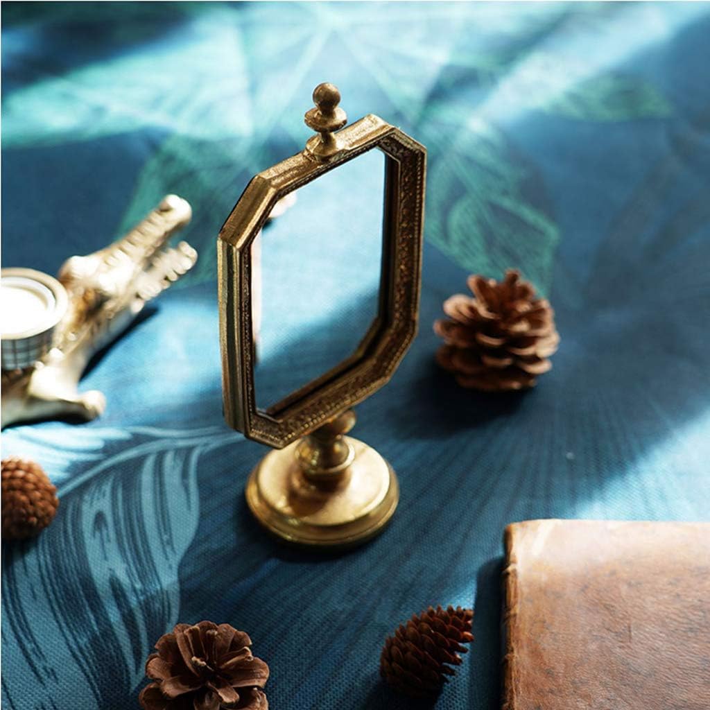 Retro Folding Table Mirror for Makeup and Home Decor, 4x9 Inches F21590