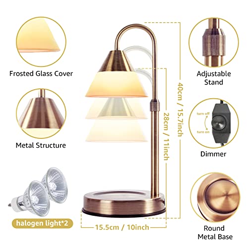 Candle Warmer Lamp with Timer, Dimmable, Rose Gold G423276