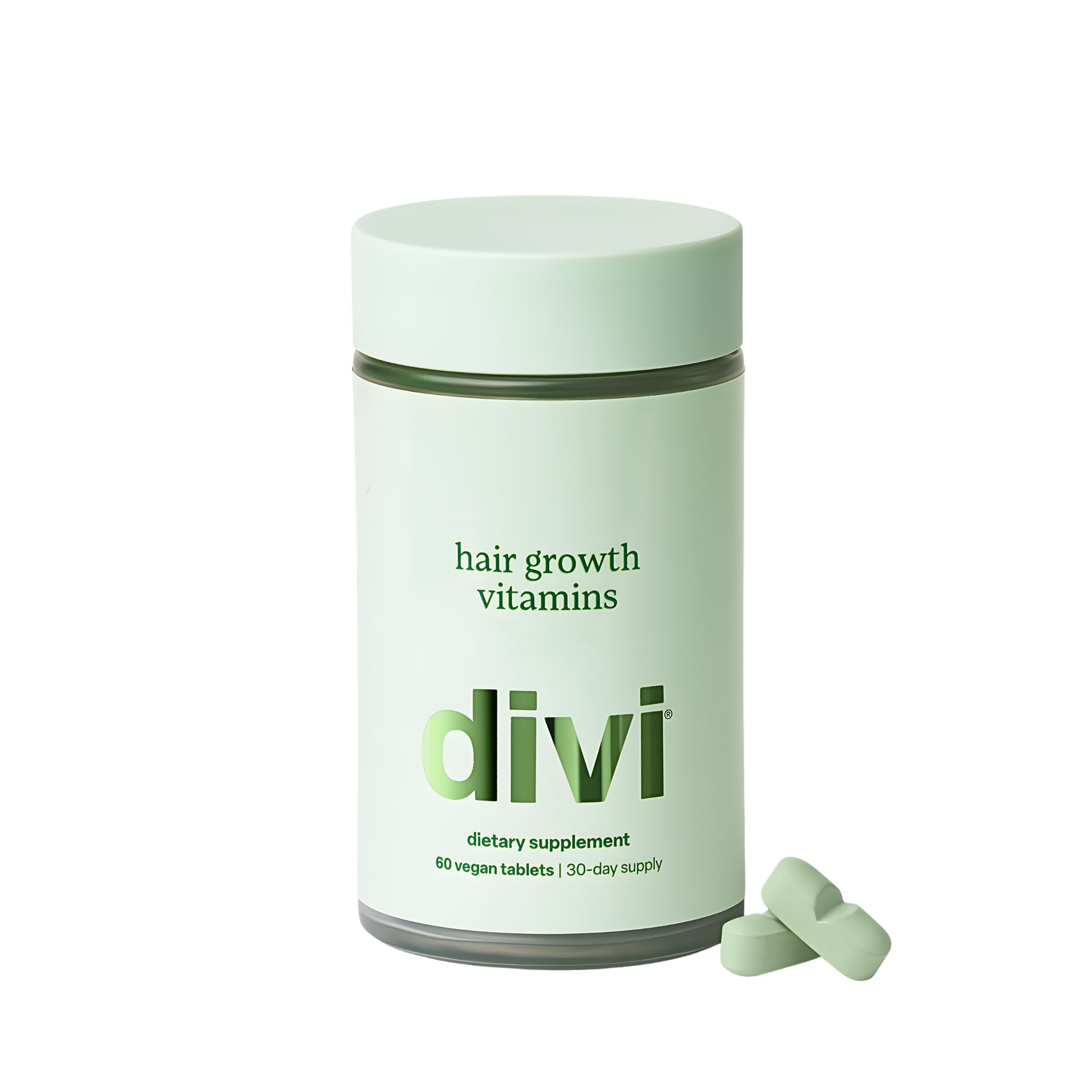 divi Hair Growth Vitamins | Lustriva | Vegan Multivitamin | 1-Month Supply