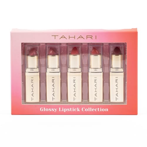 VOTUM Tahari Lipstick Set, 5 Piece Multi-Finish Gift Set, Red K6403