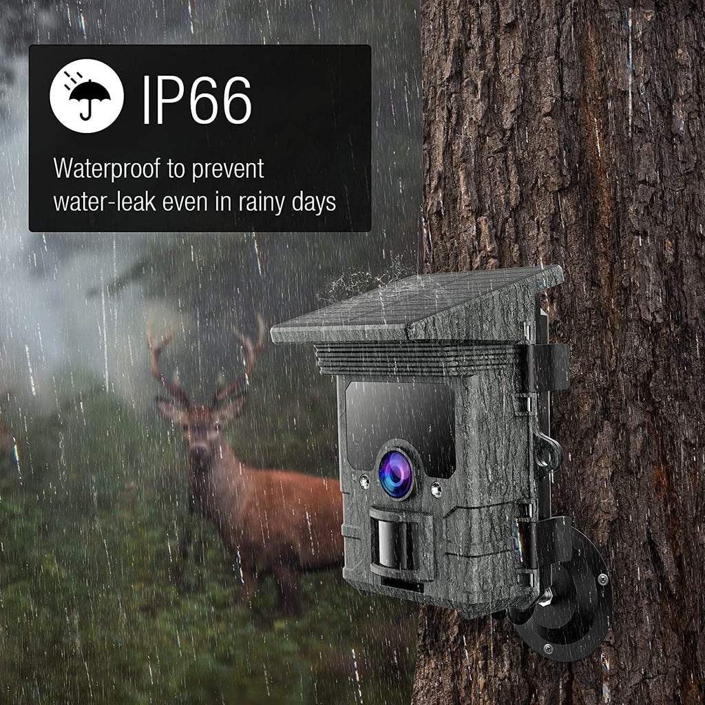 CAMPARK Solar Powered 4K WiFi Trail Camera with Night Vision I245