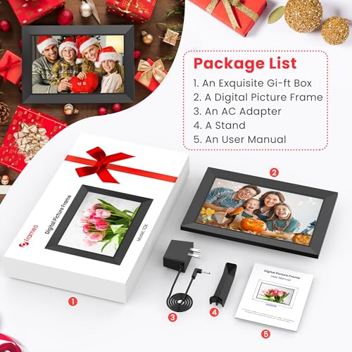Frameo 10.1 Inch WiFi Digital Picture Frame with HD Touch Screen D28251