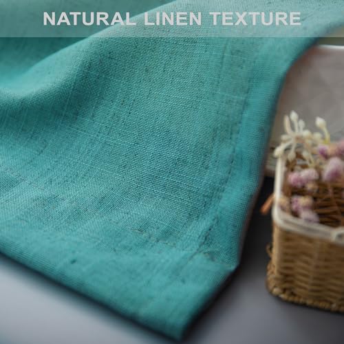 Natural Linen Window Valance 18 Inch Light Filtering Rod Pocket Cream W836933