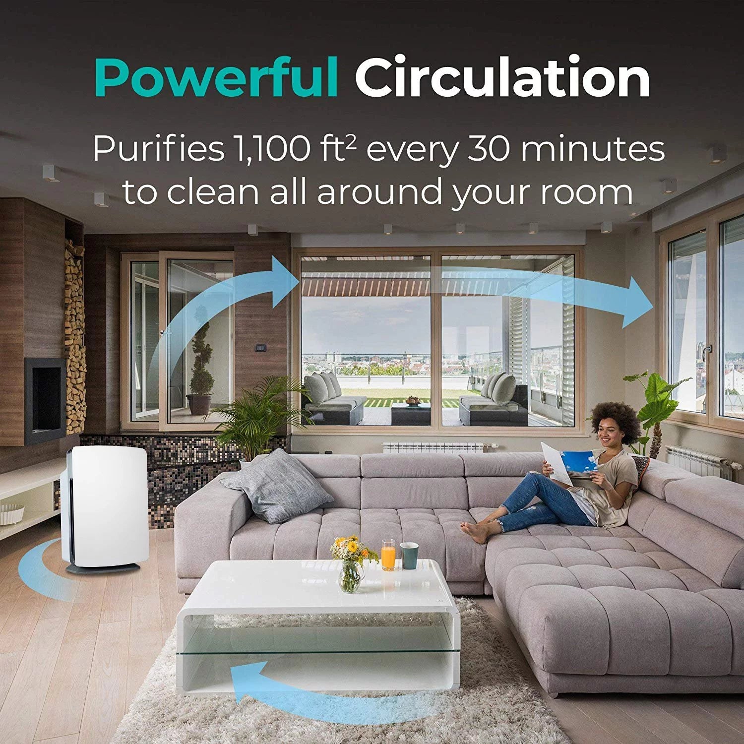 Alen BreatheSmart Classic Air Purifier with True HEPA Filter, 1,100 SqFt R343