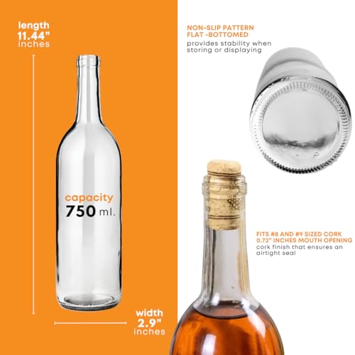 FastRack W5 12 Clear Bordeaux Wine Bottles 750 ml D178771