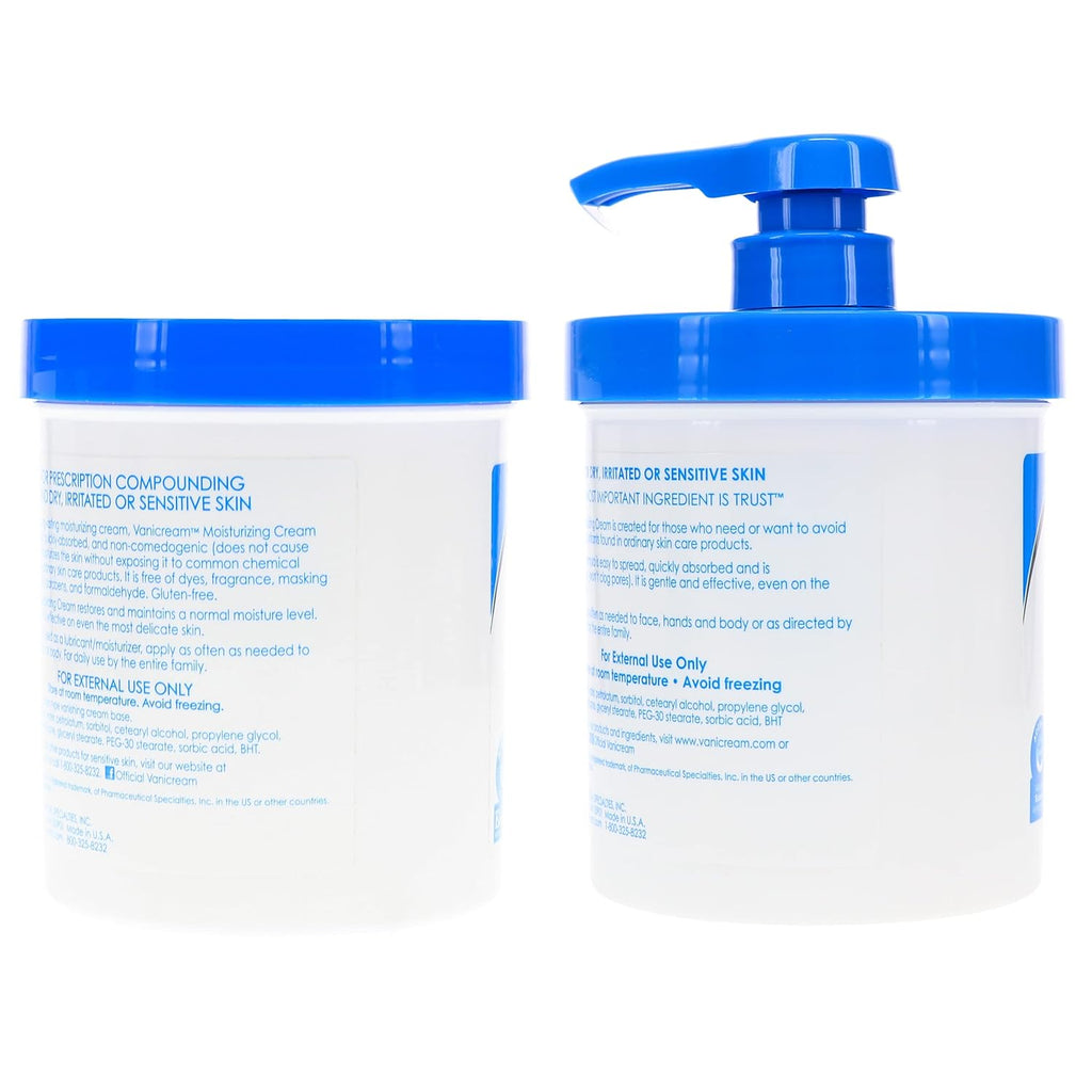 Vanicream Moisturizing Skin Cream with Pump Dispenser, 1 Pound Each K768