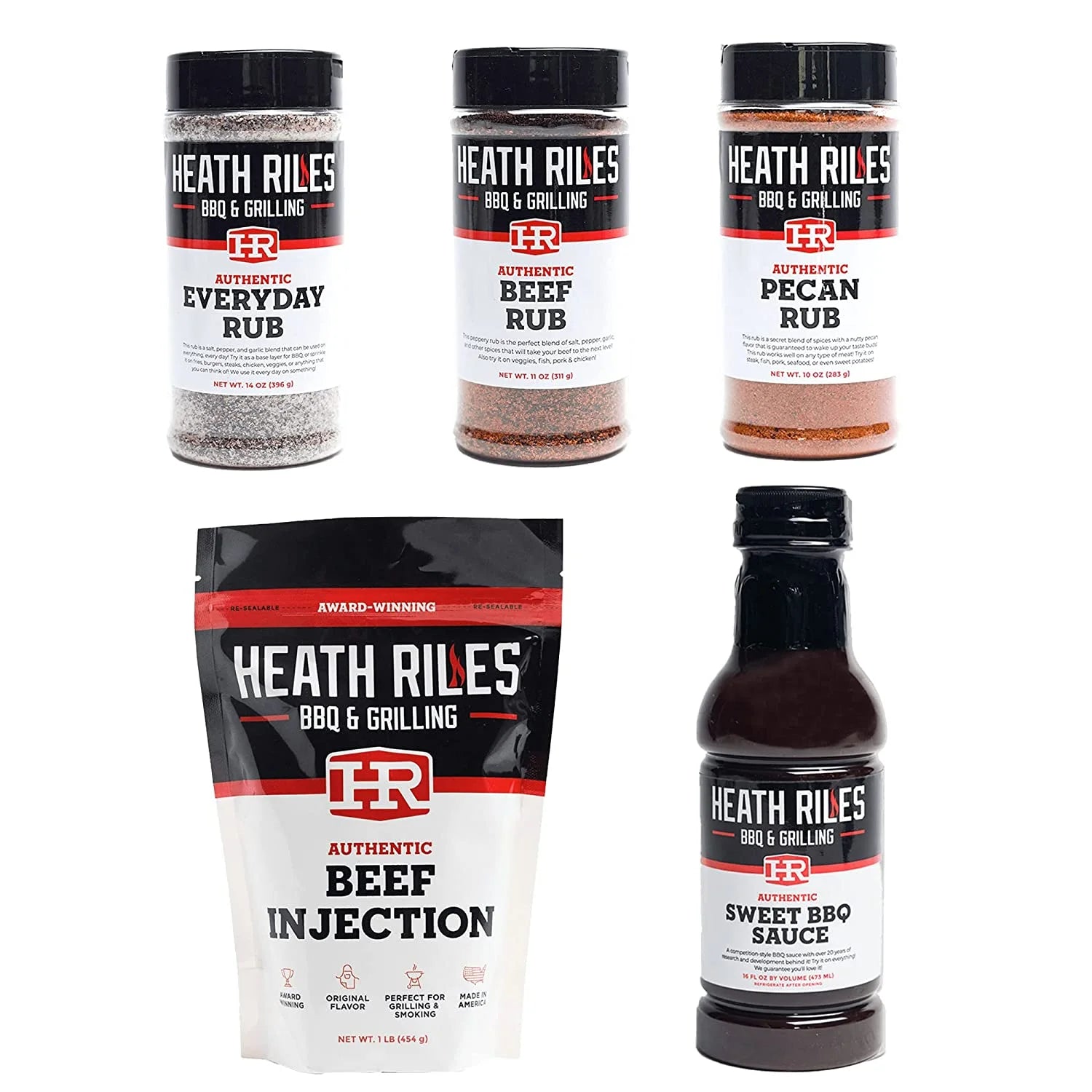 Competition Brisket Bundle (3 Rubs, 1 Injection, 1 Sweet  Sauce), Competition Winning Products From Pitmaster
