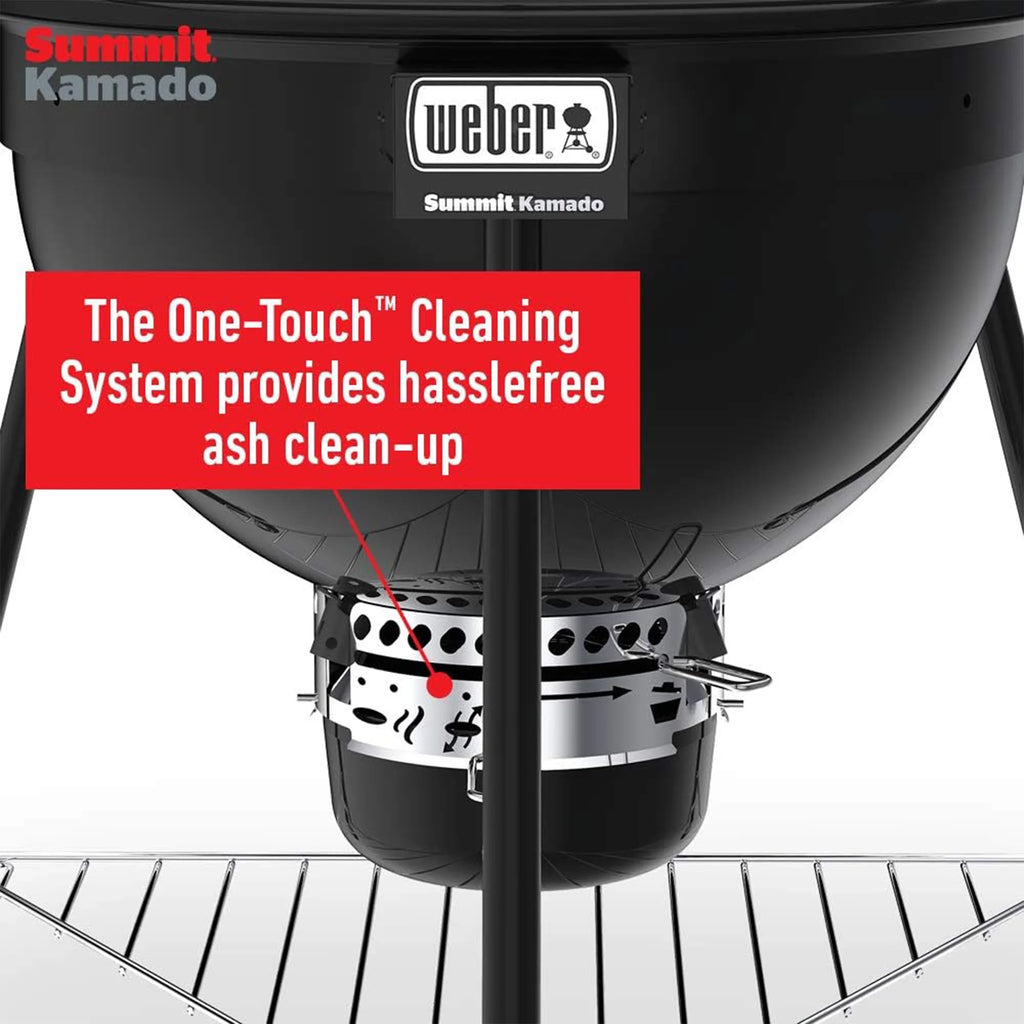 Weber Summit Kamado E6 Charcoal Grill with Stainless Steel Lid, Black E91220