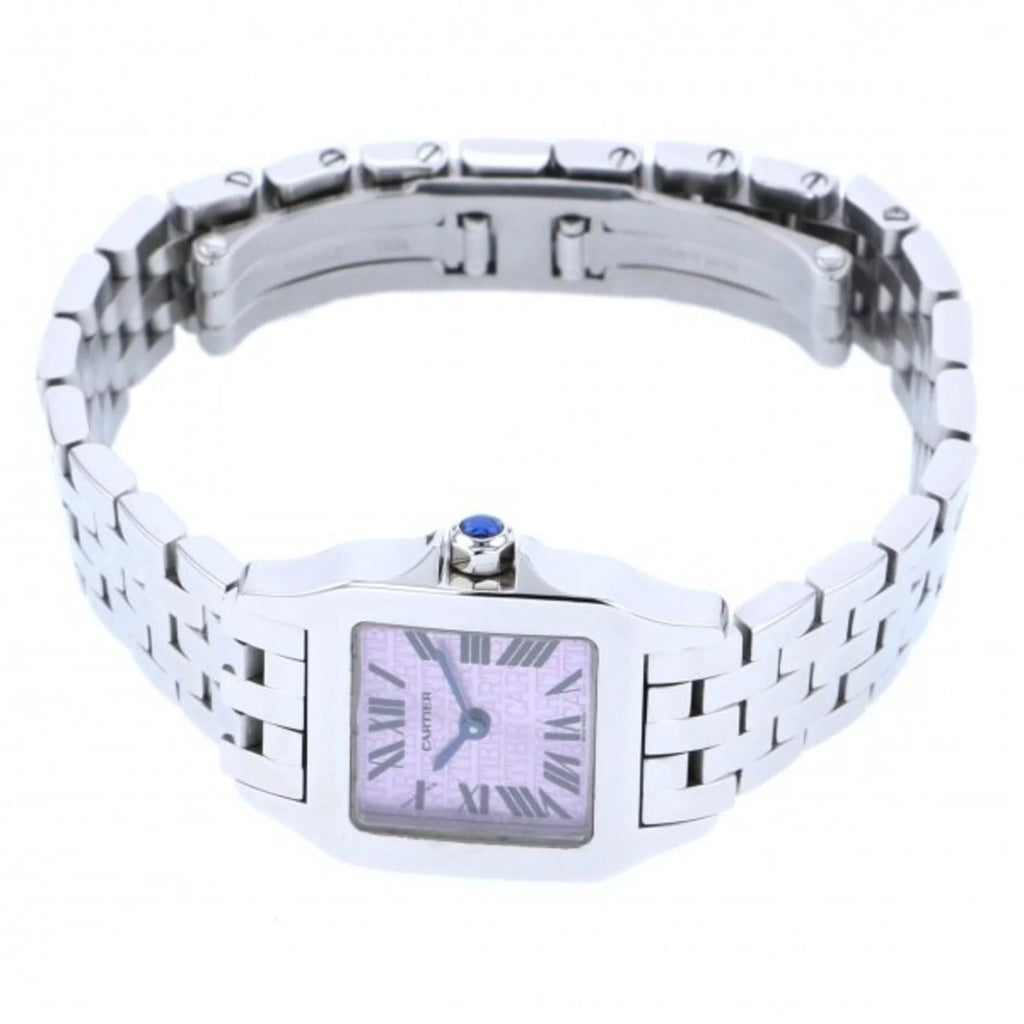 Pre-Owned Cartier Santos de Moiselle 2008 Christmas Limited Purple Dial Women's Watch B413408