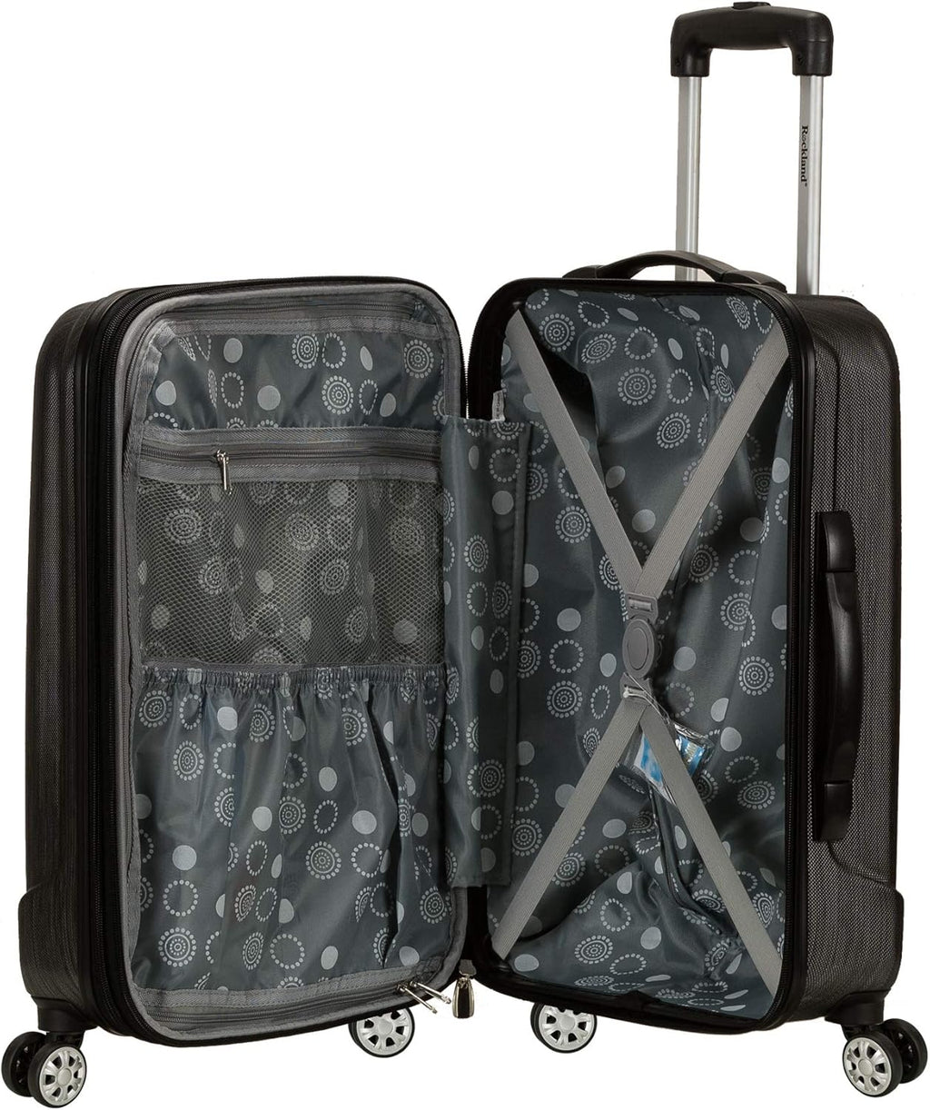 Rockland Melbourne Hardside Spinner Luggage, Carry-On 20", Metallic J623759