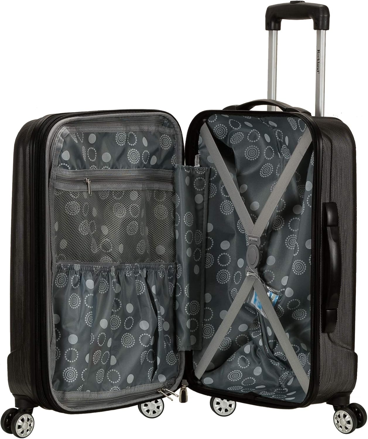 Rockland Melbourne Hardside Spinner Luggage, Carry-On 20", Metallic J623759