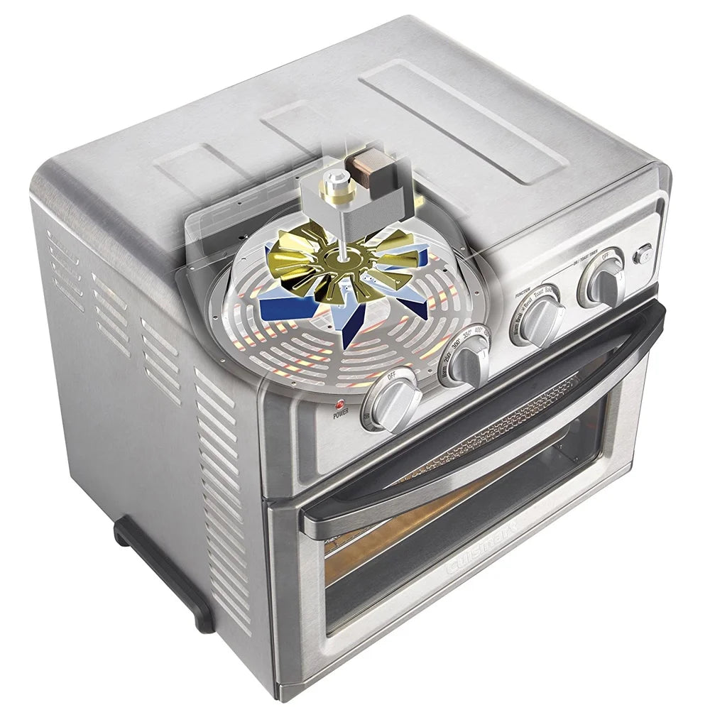 Cuisinart TOA-60 Convection Toaster Oven Air Fryer with Light, Silver (Refurbished) V6535