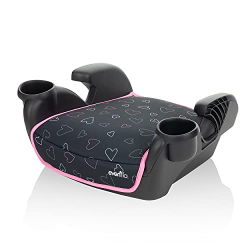 Evenflo GoTime No Back Booster Car Seat, Forward Facing, Static Black Q5518