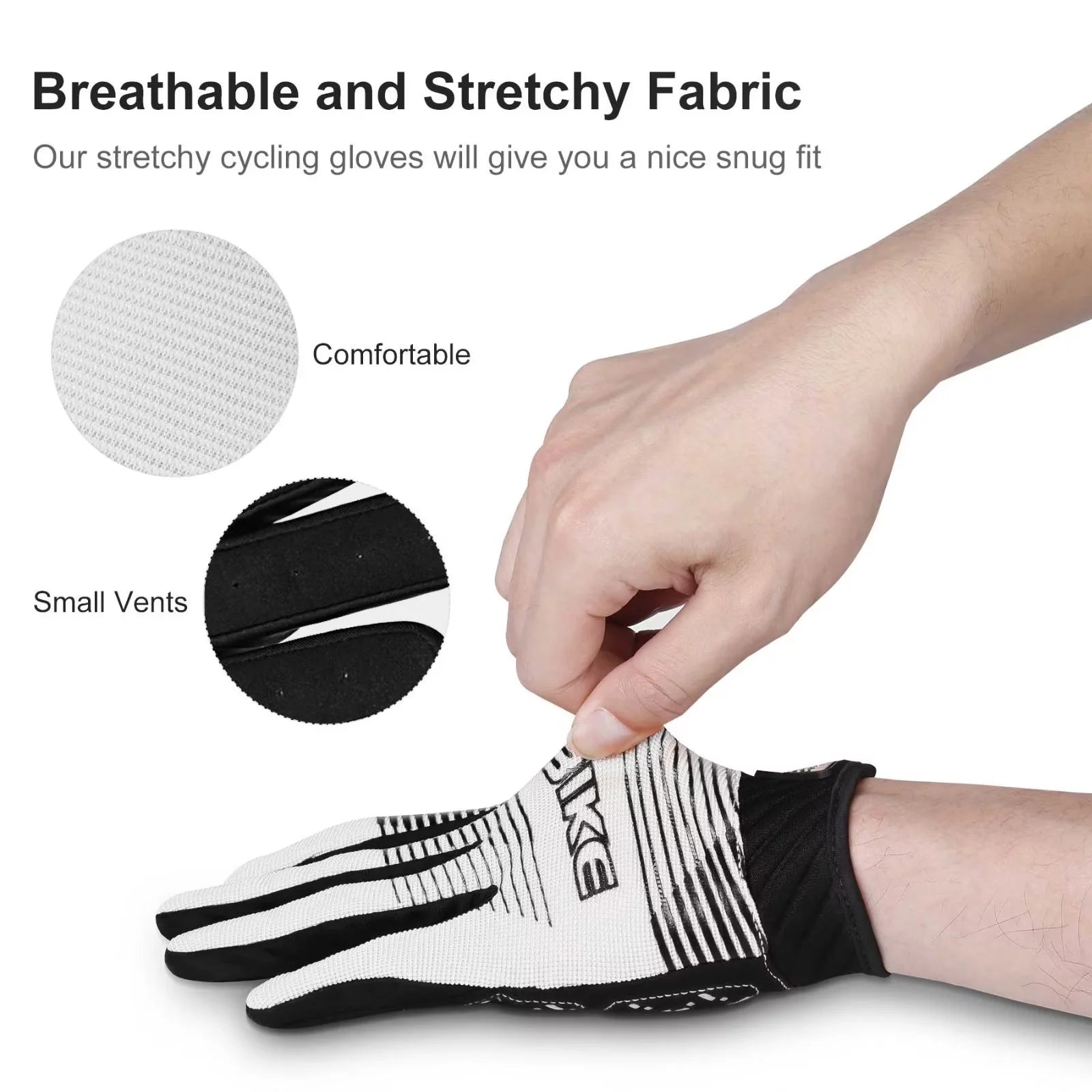 INBIKE Cycling Gloves Road Bike MTB Lightweight Touchscreen Non-Slip Palm Pad J7512