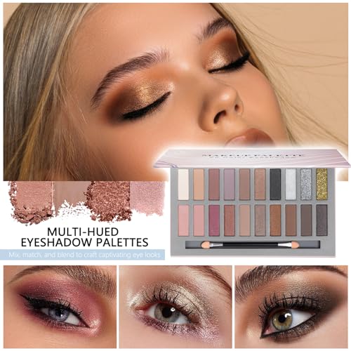 All in One Makeup Kit for Women with Eyeshadow, Lipstick & Eyebrow Pencil V50472