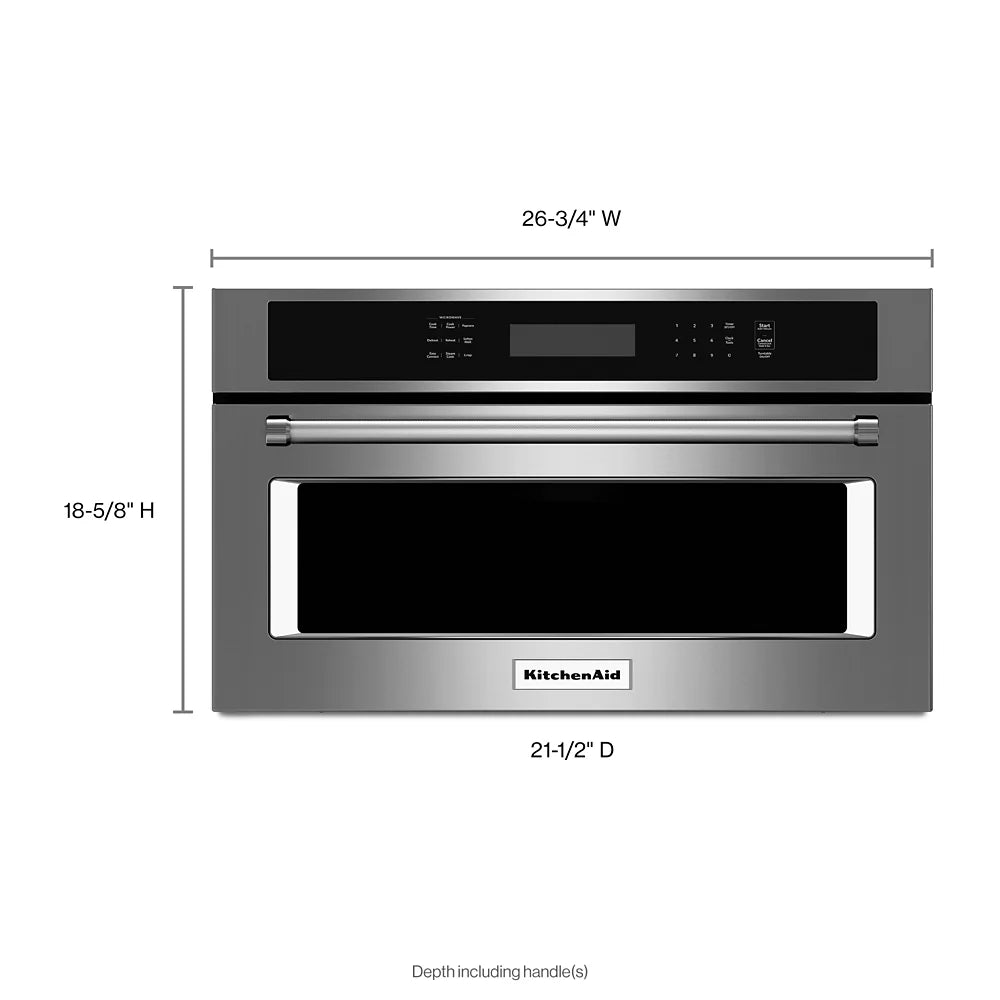 KitchenAid KMBP107ESS Built-In Microwave, Black Stainless Steel E86230