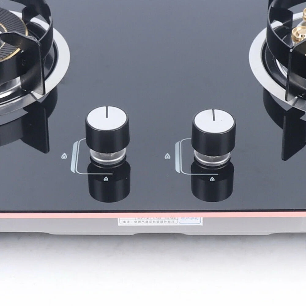 Fichiouy Gas Cooktop 2-Burner Built-In Natural Gas Stove O284