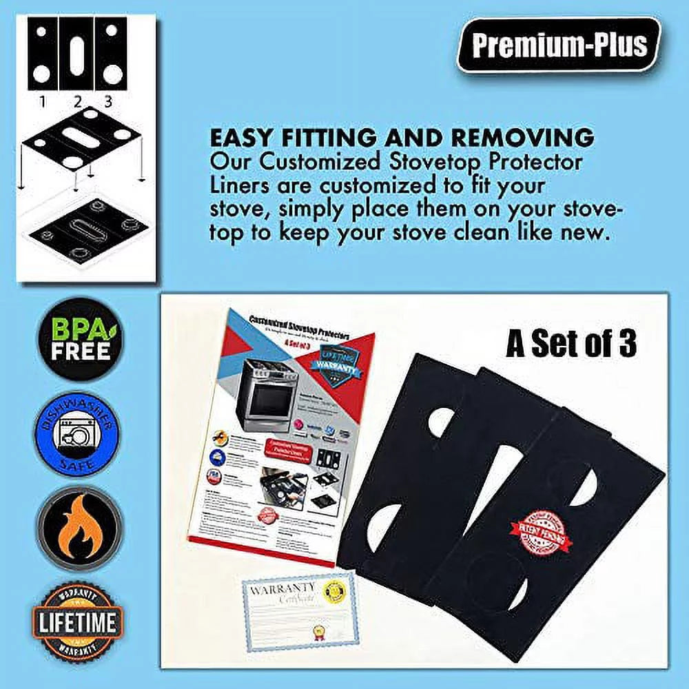 Whirlpool Stove Protector Liners for Gas Range WGG755S0BE06 J205
