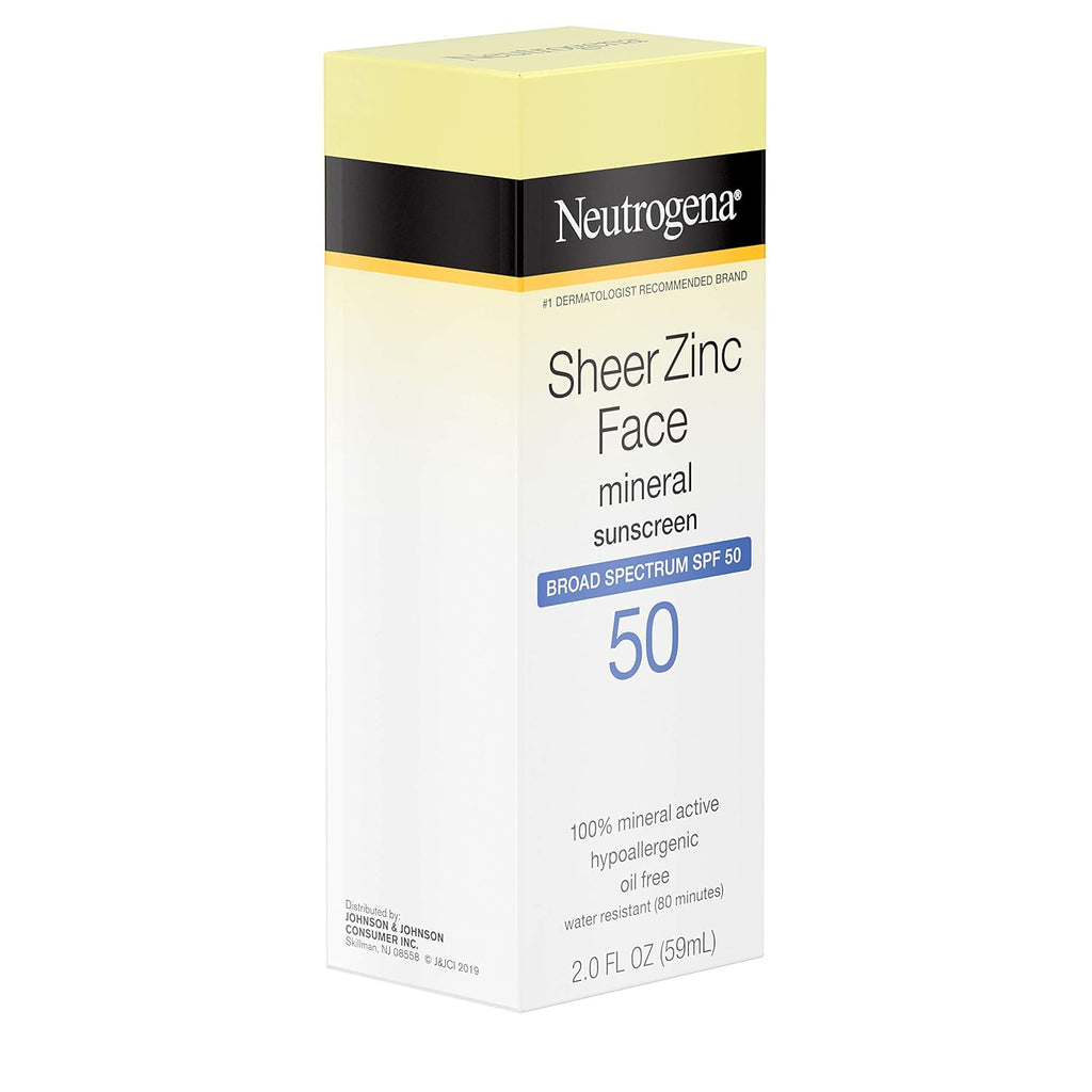 Neutrogena Sheer Zinc Oxide Dry-Touch Face Sunscreen SPF 50, 2 fl. oz M6645