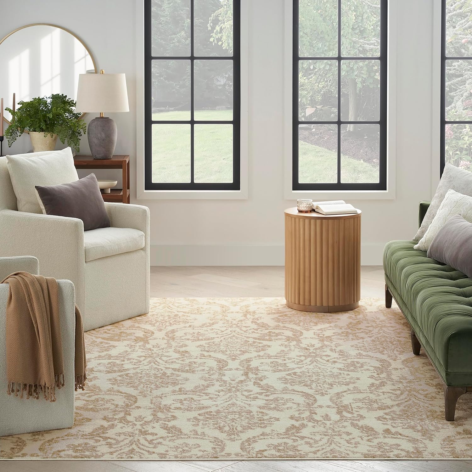 Nourison Jubilant Vintage Ivory Beige 8x10 Area Rug V61041