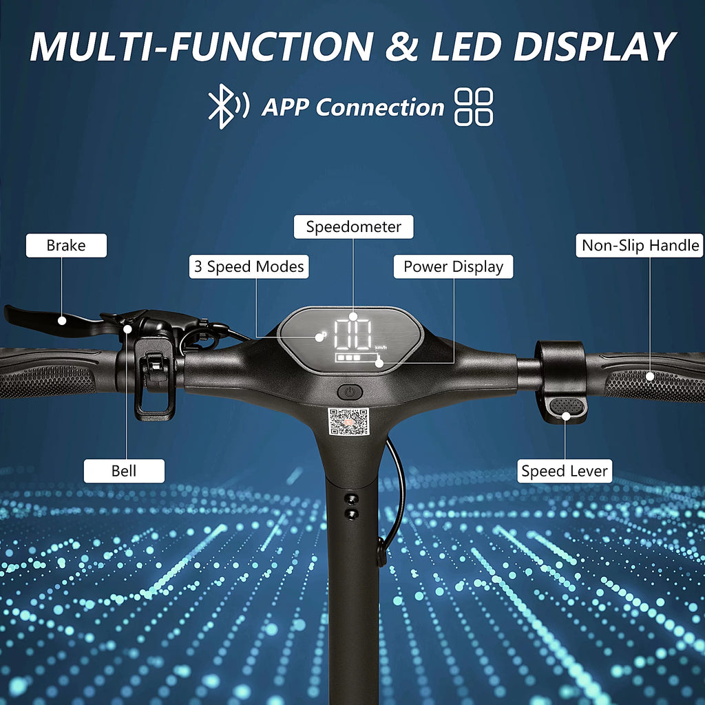 Electric Scooter for Adults, 500W Motor, 15 MPH, 10" Solid Tires U737