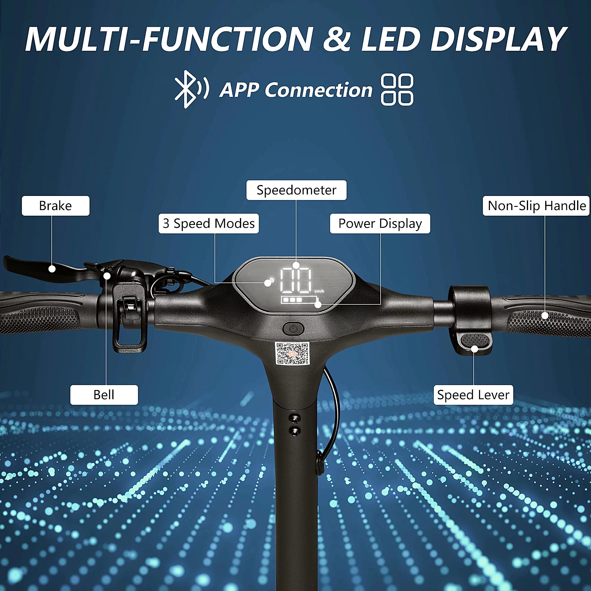 Electric Scooter for Adults, 500W Motor, 15 MPH, 10" Solid Tires U737