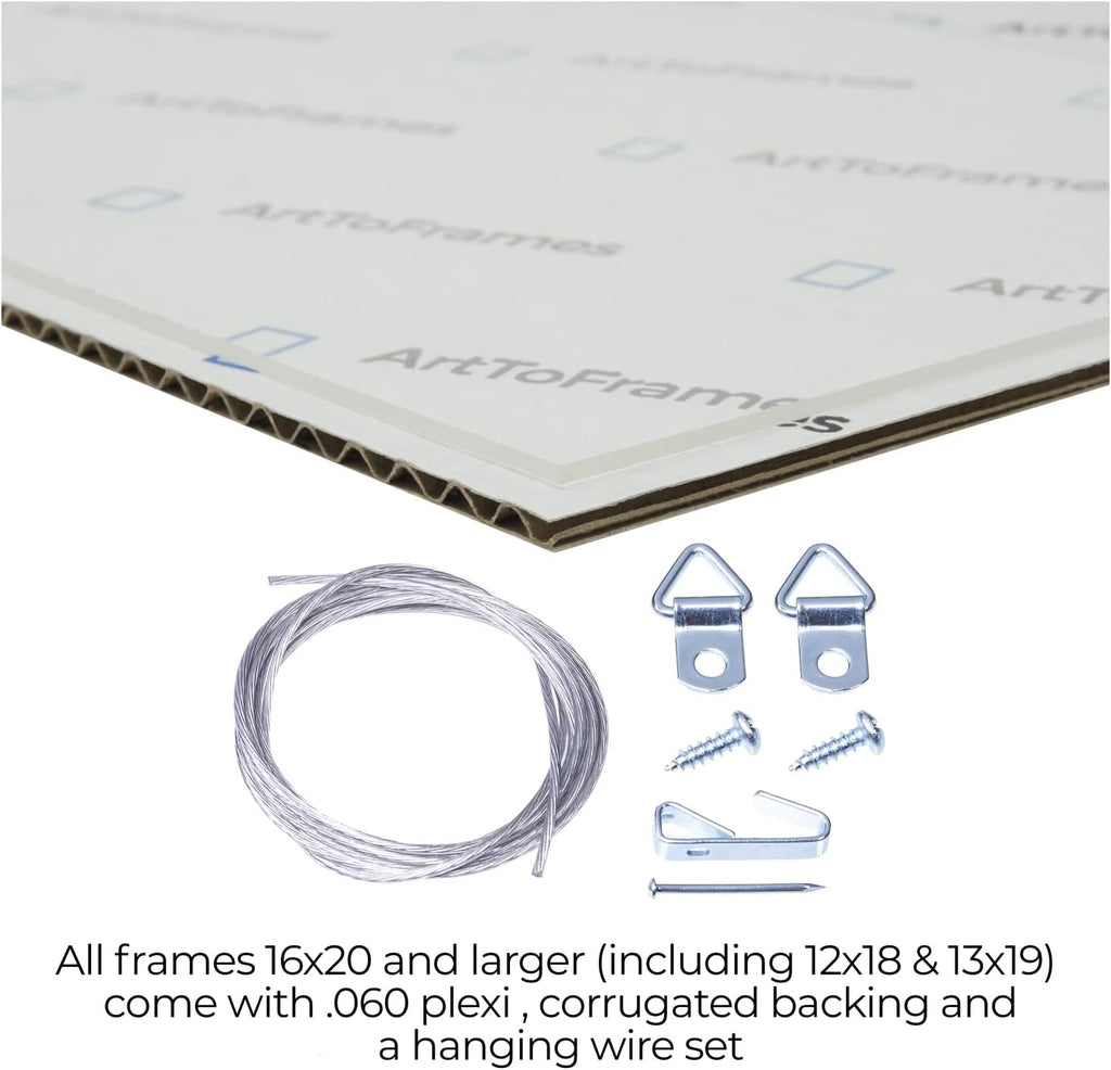 ArtToFrames 28x37 Inch Black MDF Poster Frame with Economy Acrylic B38369