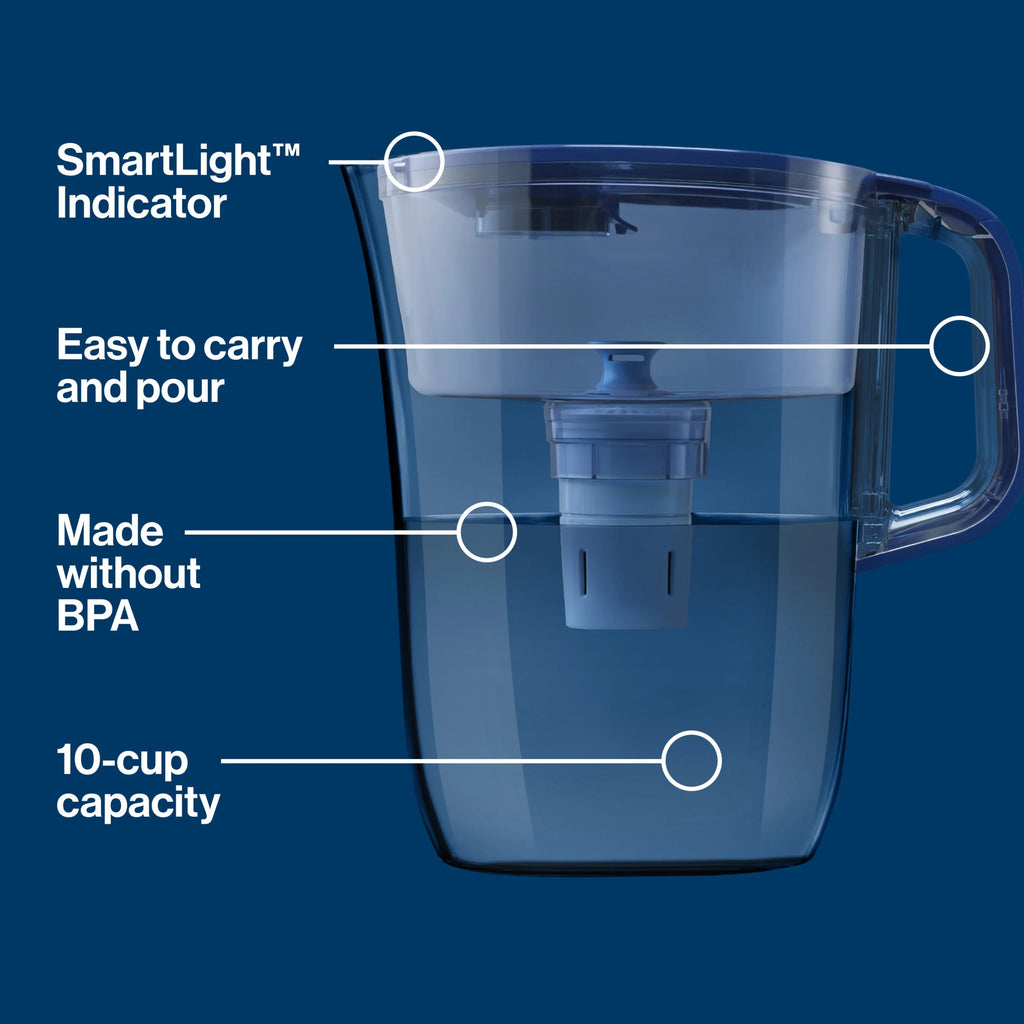 Brita Large 10 Cup Water Filter Pitcher with 1 Elite Filter T869