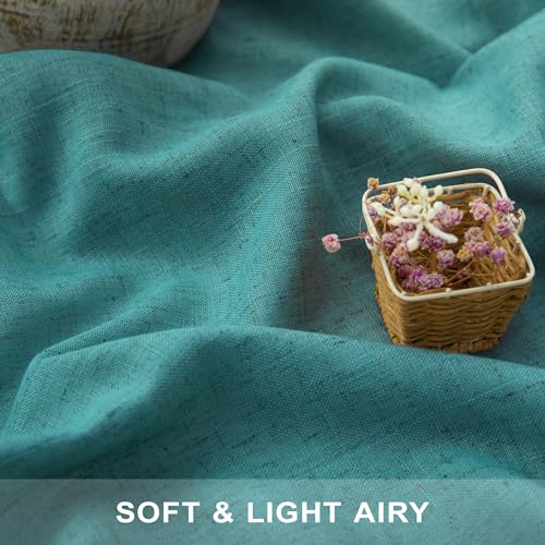 Natural Linen Window Valance 18 Inch Light Filtering Rod Pocket Cream W836933