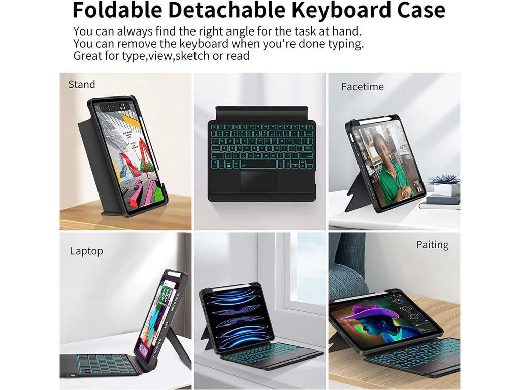 Magnetic Keyboard Case for iPad Pro 11 inch & iPad Air 10.9 with Trackpad L932812