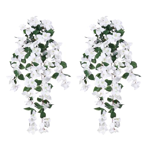 2 PCS Artificial Hanging Bougainvillea Flowers UV Resistant Outdoor Decor K151874