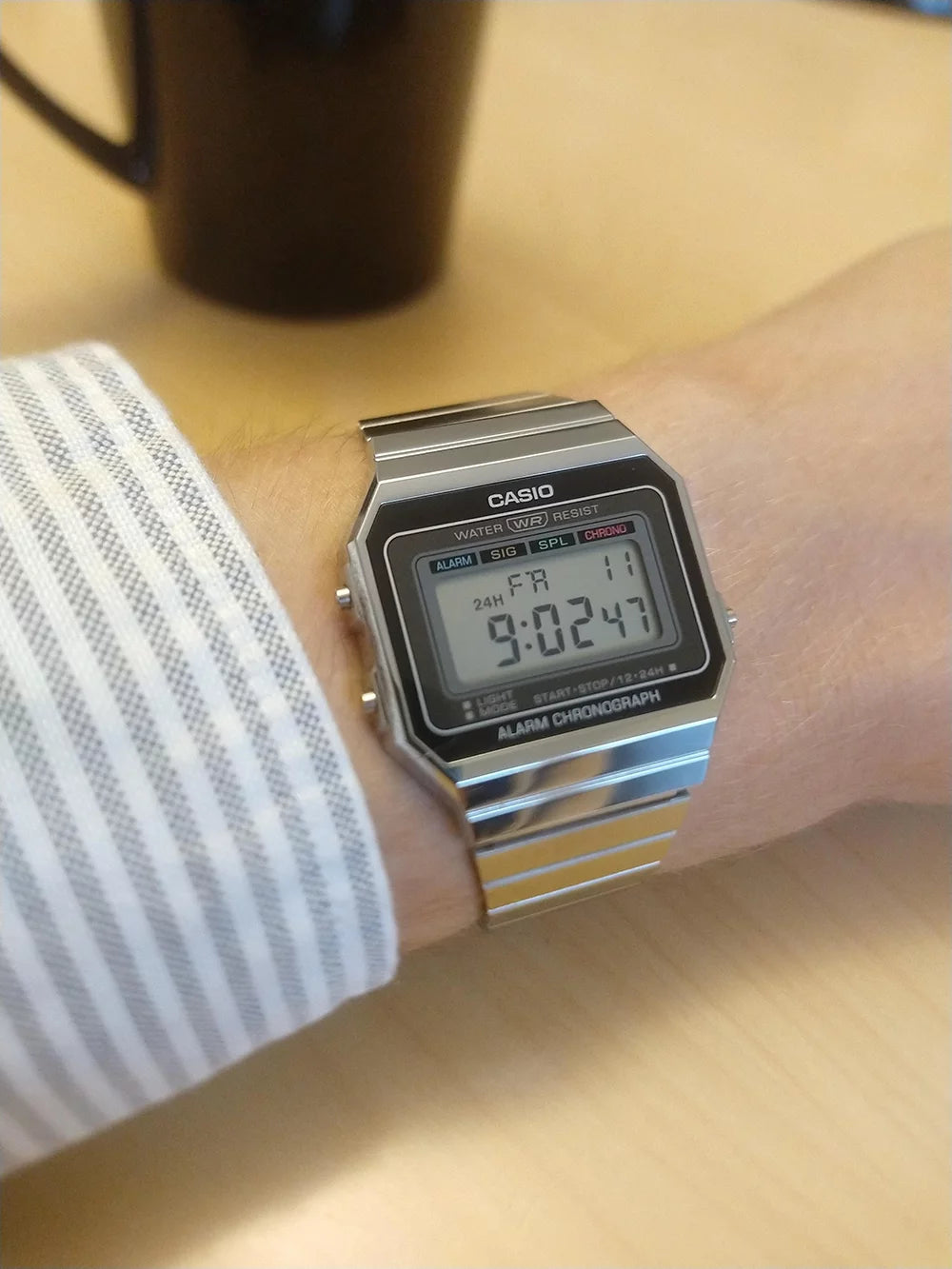 Casio Men's Slim Digital Stainless Steel Watch K901