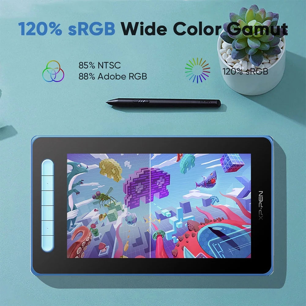 XP Pen Artist 10 2nd Graphics Tablet with Screen X3 Smart Chip Drawing Display J506