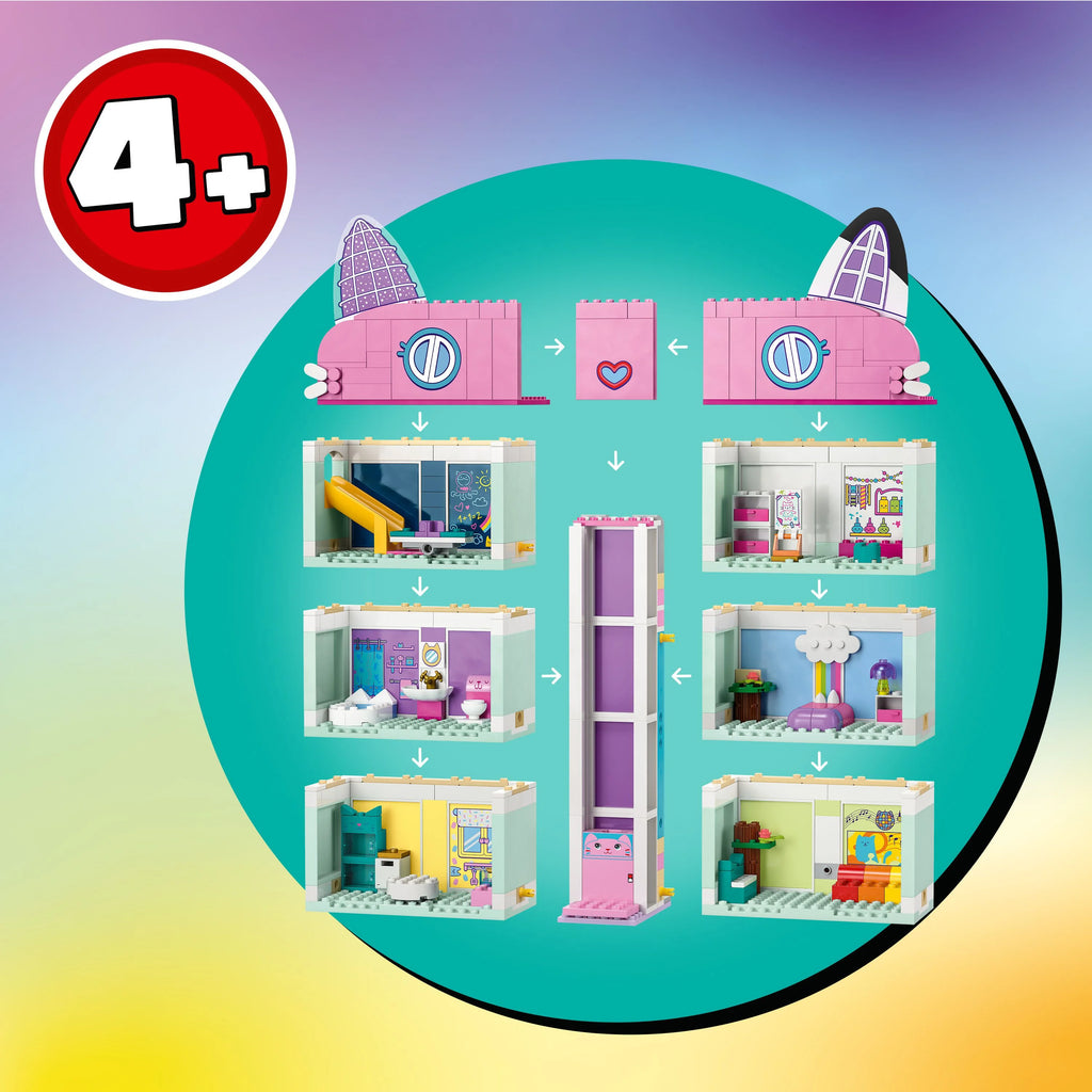 LEGO Gabby’s Dollhouse 10788 Building Toy Set, 8-Room Playhouse for Kids Ages 4+ C331