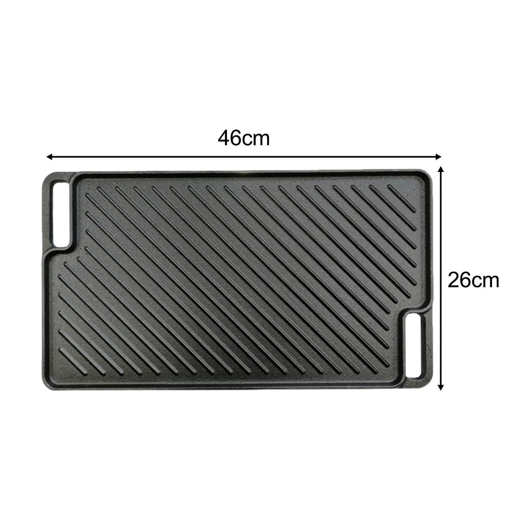 Reversible Cast Iron Griddle for Stovetop BBQ N24232