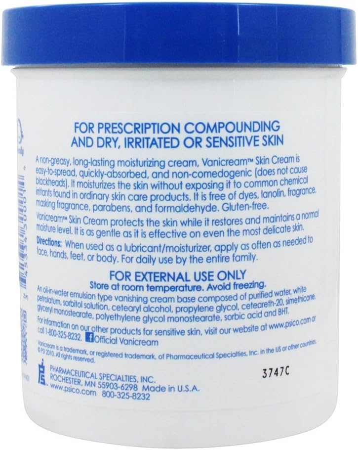 Vanicream Moisturizing Skin Cream, 16 oz A132