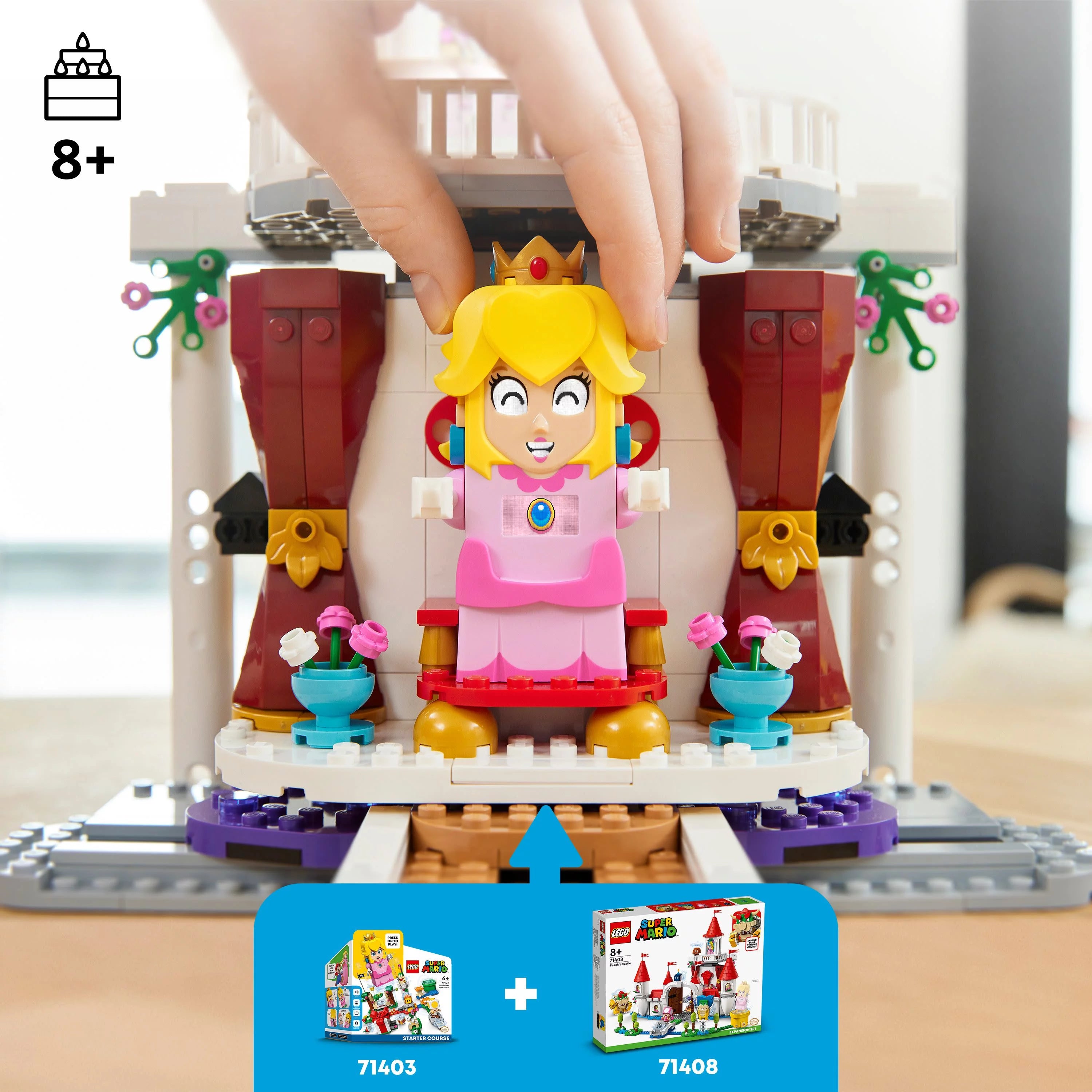 LEGO Super Mario Peach’s Castle Expansion Set 71408, Buildable Toy for Kids 8+ N8010
