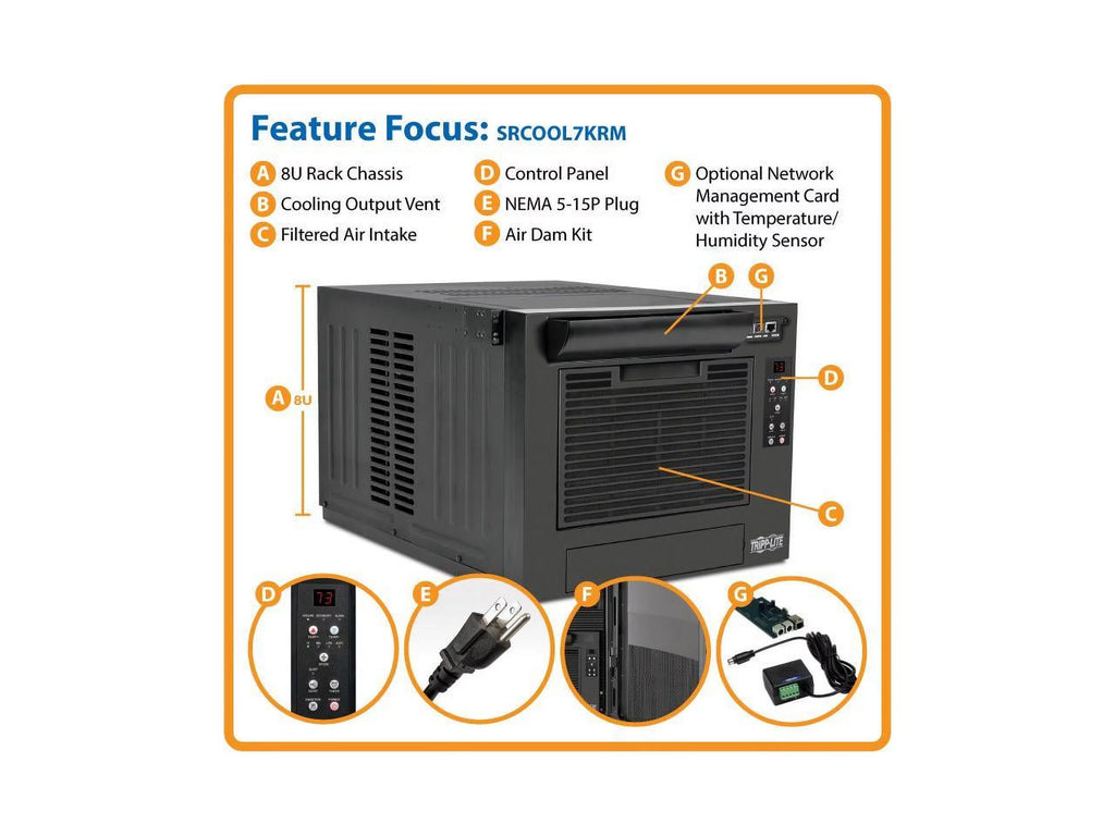 Tripp Lite 7,000 BTU 120V Rack-Mounted Air Conditioning Unit K9937