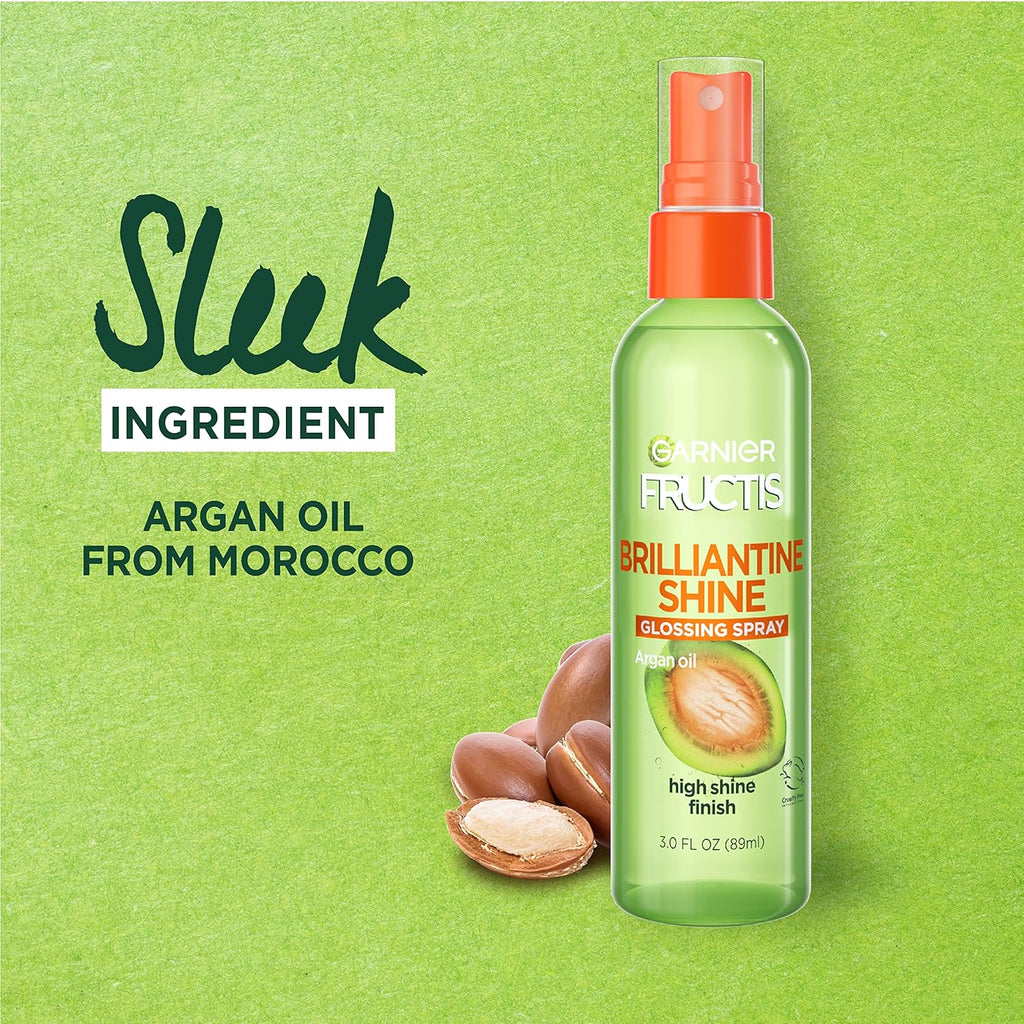 Garnier Fructis Style Brilliantine Shine Glossing Spray, All Hair Types, 3 oz, 2 Count T64592