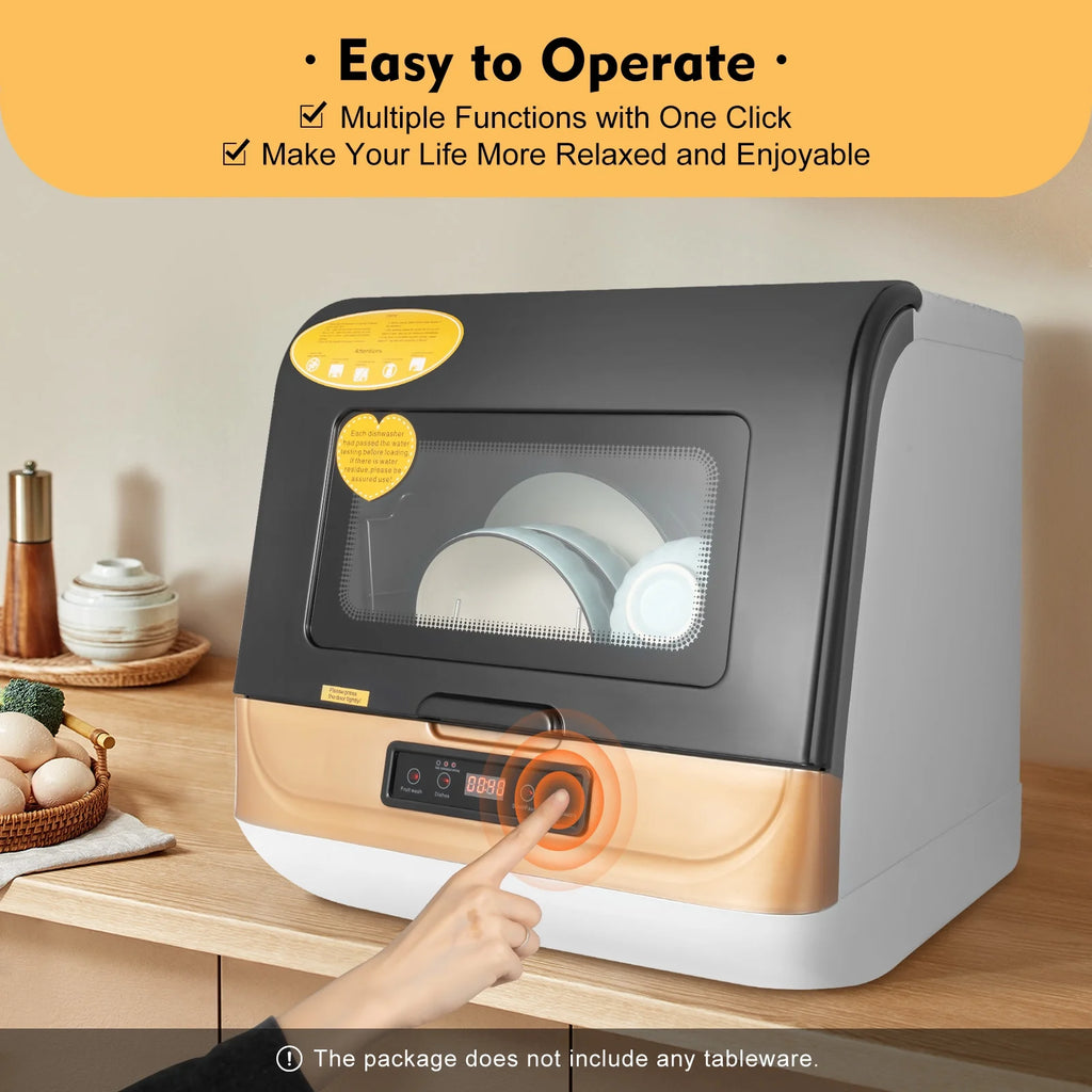 1200W Countertop Dishwasher Portable with 4 Programs T918