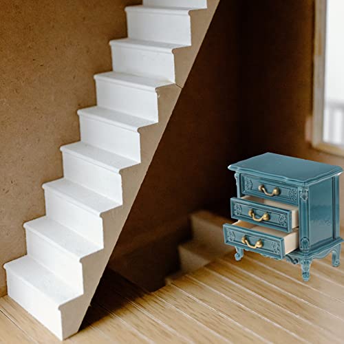 Healvian Wood Dresser Miniature Cabinet Dollhouse Vintage Furniture Chest of Drawer Q164295